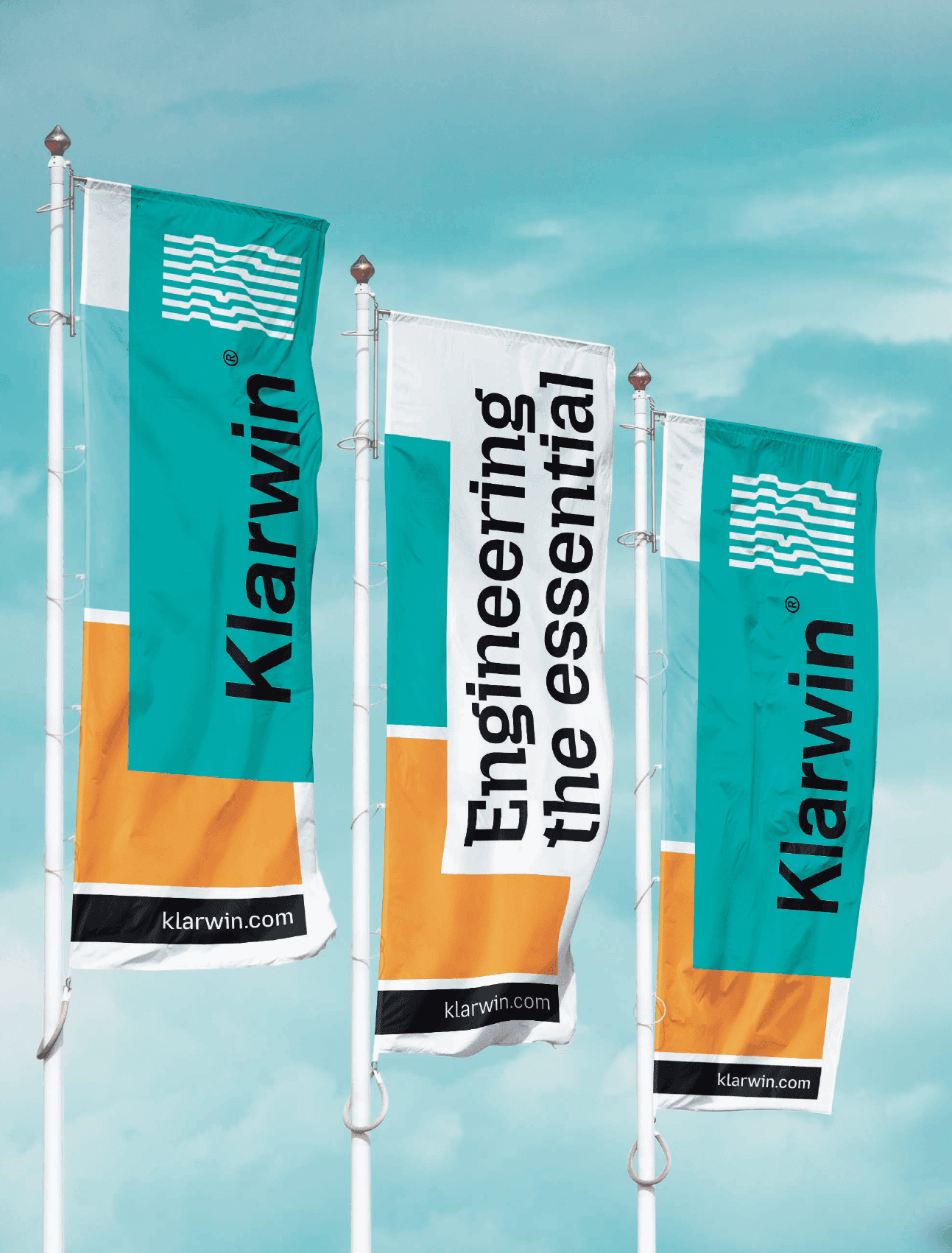 Klarwin branded flags