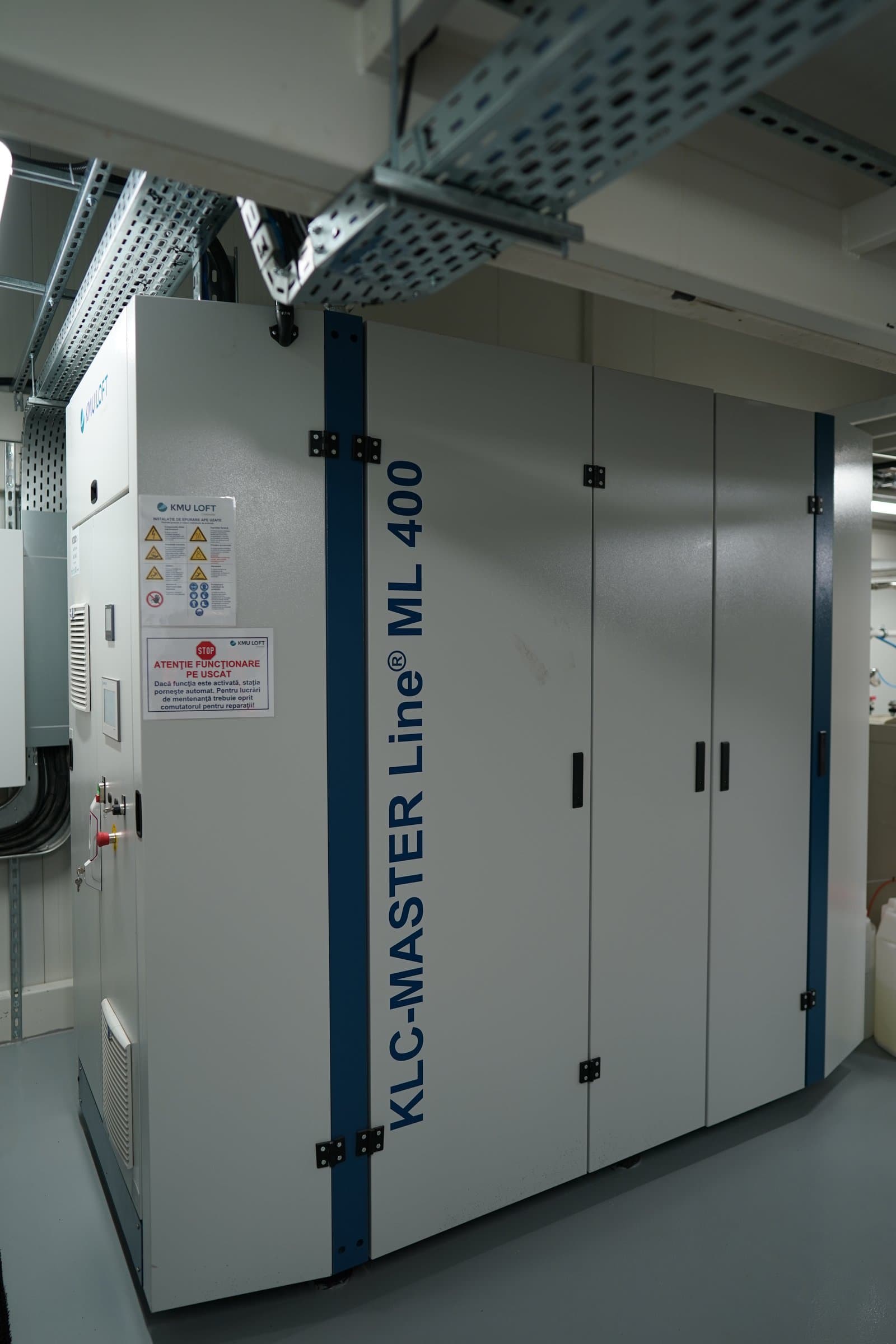 KMU-LOFT KLC-Master Line ML 400 industrial evaporator installed on a Klarwin project