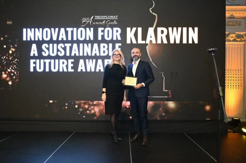Klarwin primește distincția "Innovation for a Sustainable Future Award" la The Diplomat Awards 2025